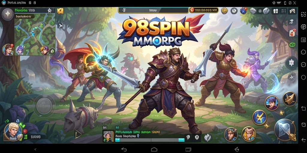 Screenshot utama <strong>98SPIN</strong> menampilkan petualangan seru di dunia MMORPG.