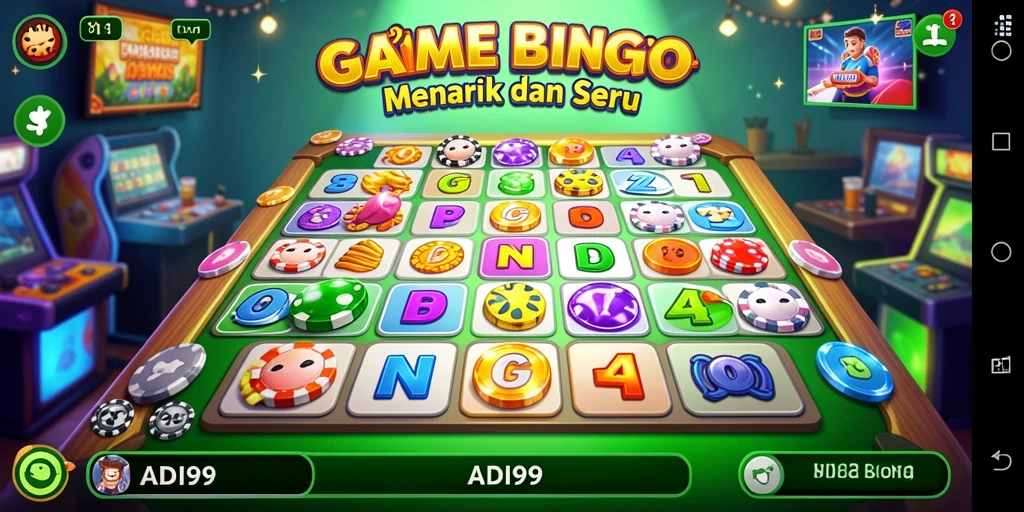Tampilan gameplay seru ADI99, menampilkan suasana permainan Bingo yang mengasyikkan.