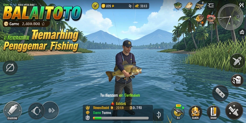 Screenshot gameplay BALAITOTO menampilkan aksi memancing yang mendebarkan.