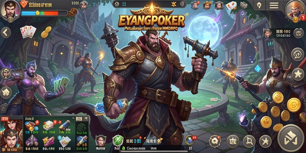 Screenshot gameplay penuh aksi di EYANGPOKER menampilkan petualangan seru.