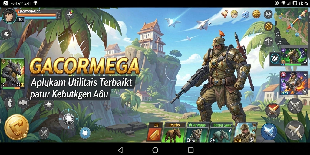 Screenshot GACORMEGA menampilkan antarmuka pengguna yang sederhana dan fungsional.