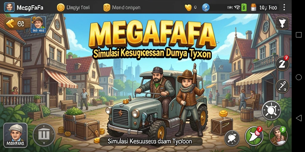 Tampilan gameplay seru di dunia Tycoon MEGAFAFA.