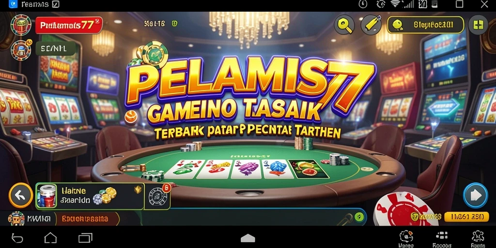 Tampilan menarik dari PELAMIS77 yang menunjukkan gameplay Kasino yang seru.