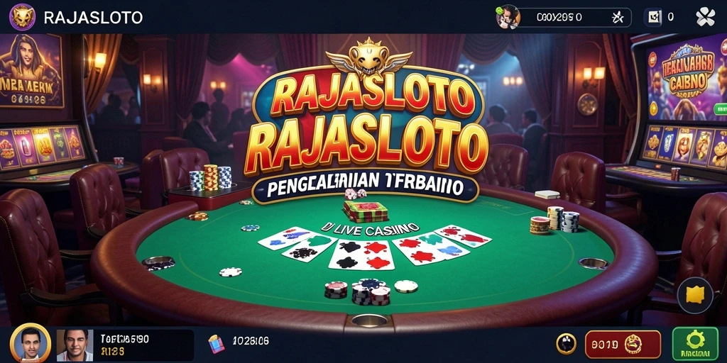 Tampilan gameplay RAJASLOTO dengan dealer profesional di Live Casino.